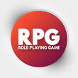 © dizain - RPG - Role-Playing Game acronym, concept background