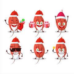 Canvas Print - Santa Claus emoticons with dried leaves cartoon character