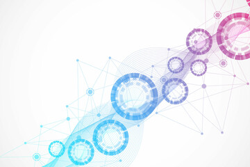 Wall Mural - big data visualization background. modern futuristic virtual abstract background. science network pa