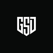 GSD Letter Logo Design On White Background. GSD Creative Initials Letter Logo Concept. GSD Letter Design. 
