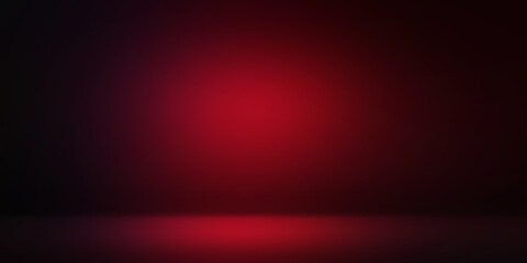 Wall Mural - Dark Red Abstract 3D Rendered Empty Room Backdrop. Modern free space background in dark red color with bright spot on floor