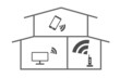 一般住宅内の無線LAN環境に関するイラスト
