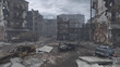 view of a destroyed post apocalyptic city