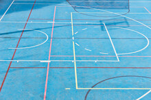 Shot Of An Empty Basketball Court