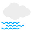 An icon design of windy weather