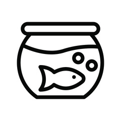 aquarium icon illustration vector graphic