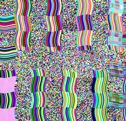 Wall Mural - glitch psychedelic photo noise background. old tv screen error. digital pixel noise abstract design.