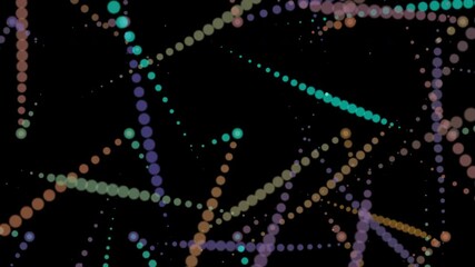 Wall Mural - abstract laser neon multicolored light beams glow in random flight. 3d animation for pop, rock, rap 