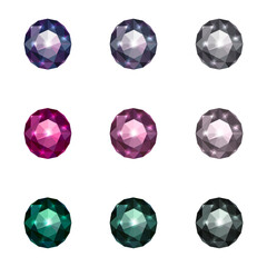 Luxury gemstones collection. vector set