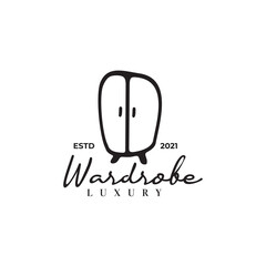 Sticker - Simple vintage black wardrobe logo design