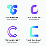 Fototapeta  - Creative Gradient C Logo Collection