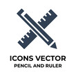© CHELSEA91 - Pencil and ruler icons symbol vector elements for infographic web