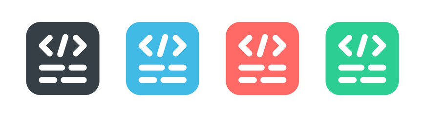 Wall Mural - programming icon. code symbol. software concept