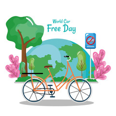 Sticker - car free day card