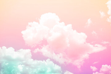 Wall Mural - Abstract sky and cloud background in pastel, colorful colored