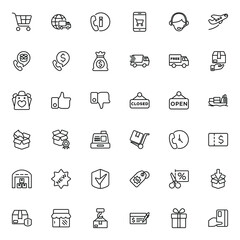 Poster - Shopping icons