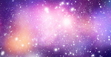 Wall Mural - space background with stardust and shining stars. realistic colorful cosmos with nebula and milky wa