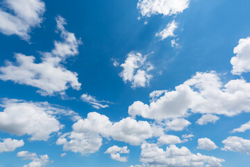 Wall Mural - bright sky and beautiful white clouds in summer