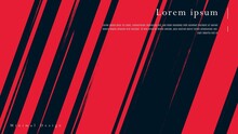 Modern Abstract Flat Red Grunge Stripe In Dark Background. Good For Banner, Poster, Frame, Wallpaper Or Website Template