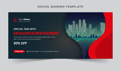 Social media cover vector templates fully editable, advertising design, web banner template