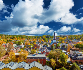 Poster - Montpelier town skyline in autumn, Vermont, USA