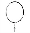 Catholic rosary beads vector