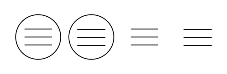 Menu Icon set. web menu icon. hamburger menu symbol