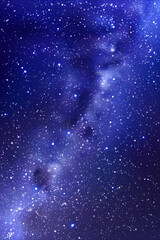 Sticker - night starry sky. milky way, stars, nebula. space vertical background