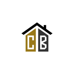 Wall Mural - cb home logo design vector luxury linked