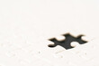 © BLUEBOEING - Business Solution concept White jigsaw puzzle pattern background finding missing piece for business success concept or placing last piece of jigsaw puzzle for solve problem development Strategy Plan
