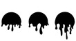 Dripping liquid. Current paint, stains. Paint dripping. Current inks. isolated on white background. Vector illustration.