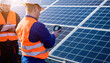 © romaset - Inspector examination of photovoltaic modules using a thermal imaging camera