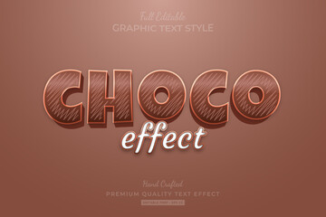 Wall Mural - Chocolate Cartoon Editable Premium Text Effect Font Style