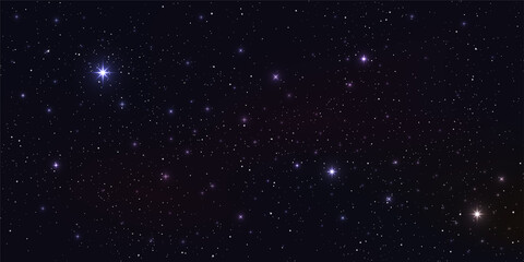 Wall Mural - stardust in deep universe and bright shining stars in space. vector illustration.