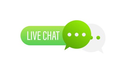 Canvas Print - live chat speech bubbles concept. Motion graphics.