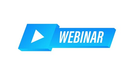Wall Mural - live webinar button, icon, emblem label. motion graphics.