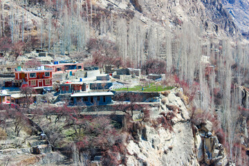 Sticker - Beautiful view of the a in the mountains of the Hunza valley in Gilgit-Baltistan region of Pakistan