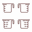 計量カップのイラストパターン4種類