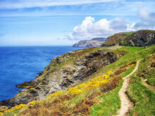 Coastal Scenery And Calf Of Man Isle Of Man