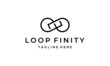Infinity Infinite Loop Mobius Motion Limitless with Initial Letter LF FL Logo Design Inspiration