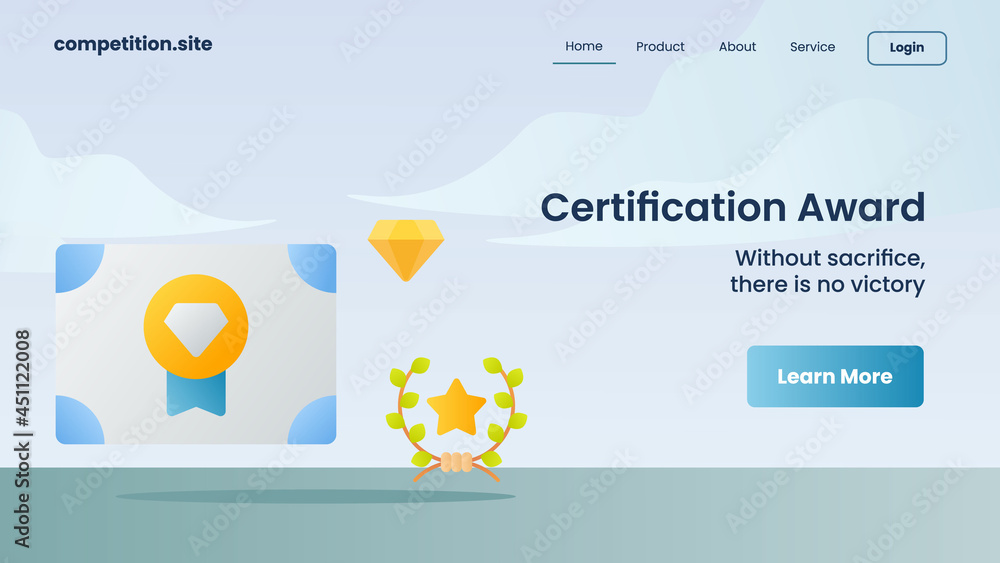 certification award with tagline without sacrifice there is no victory ...