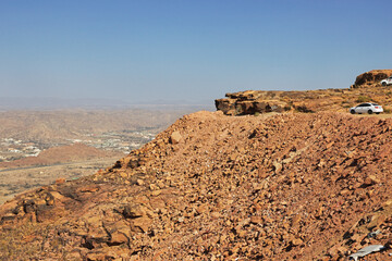 Wall Mural - Nature of mountains of Asir region, the view from the viewpoint, Saudi Arabia