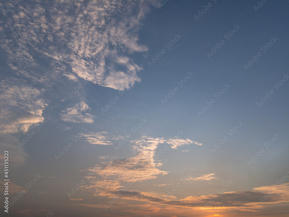 beautiful sunset sky with clouds Stock Photo | Adobe Stock