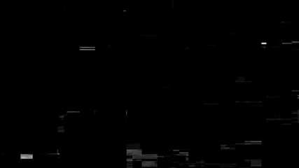 animation of visual distortion and interference on black background