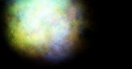 nebula effect as interstellar event. space event nebula cloud with blinking effect. multicolor smoke