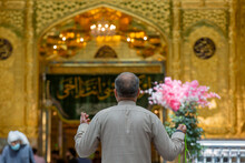 Old Man Praying At Imam Husayn Shrine