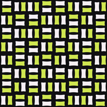 White And Yellow Rectangles Double Tile. Vector Repeated Sample With Tile On Black Background.
