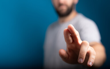 Aufkleber - Businessman pointing his finger.