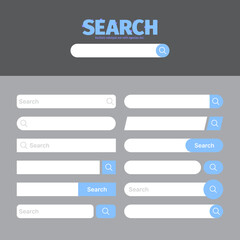 Wall Mural - search bar. website ui elements rectangle input text boxes with cursor web browser search garish vec