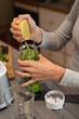 © Wavebreak Media - Close up of caucasian woman in kitchen, preparing health drink
